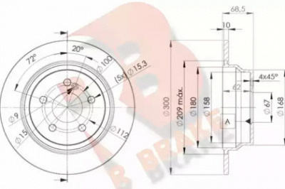 R BRAKE 78rbd20413 -  